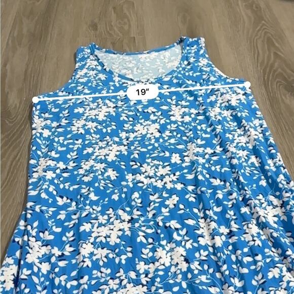 Draper James Sleeveless Floral Print Tank Ruffle Trim Mini Dress Size L/XL - Picture 8 of 9